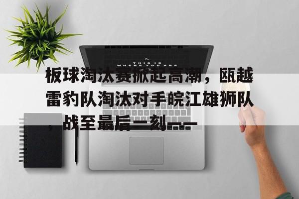 开云体育app 板球淘汰赛掀起高潮，瓯越雷豹队淘汰对手皖江雄狮队，战至最后一刻——